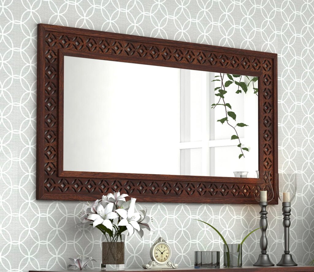 wooden wall mirrors