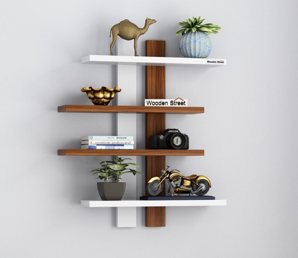 wall shelves wooden street