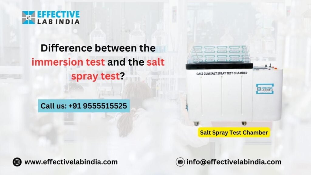 Difference between the immersion test and the salt spray test