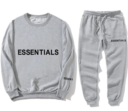Essentials Logo Grey Printed Sweatshirt Sweatpant 2