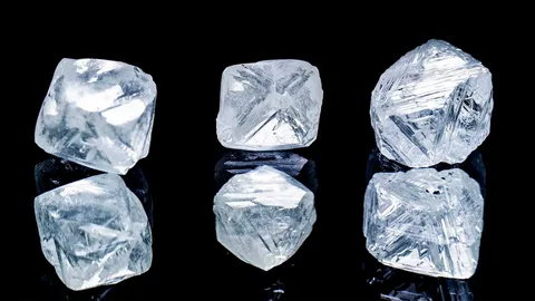 Raw diamonds,