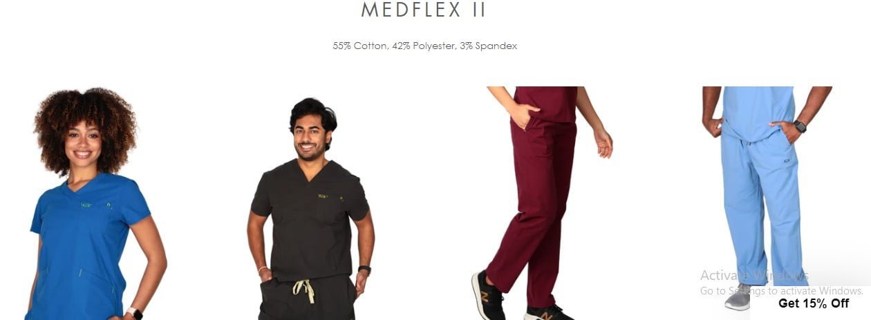 Models wearing Iguanamed's scrubs