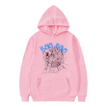 Sp5der 555555 Pink Hoodie 1