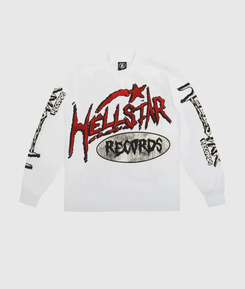 Hellstar Studios Records Long Sleeve T Shirt Sweater