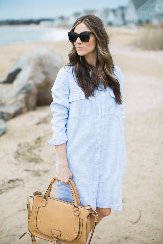 linen shirt dress