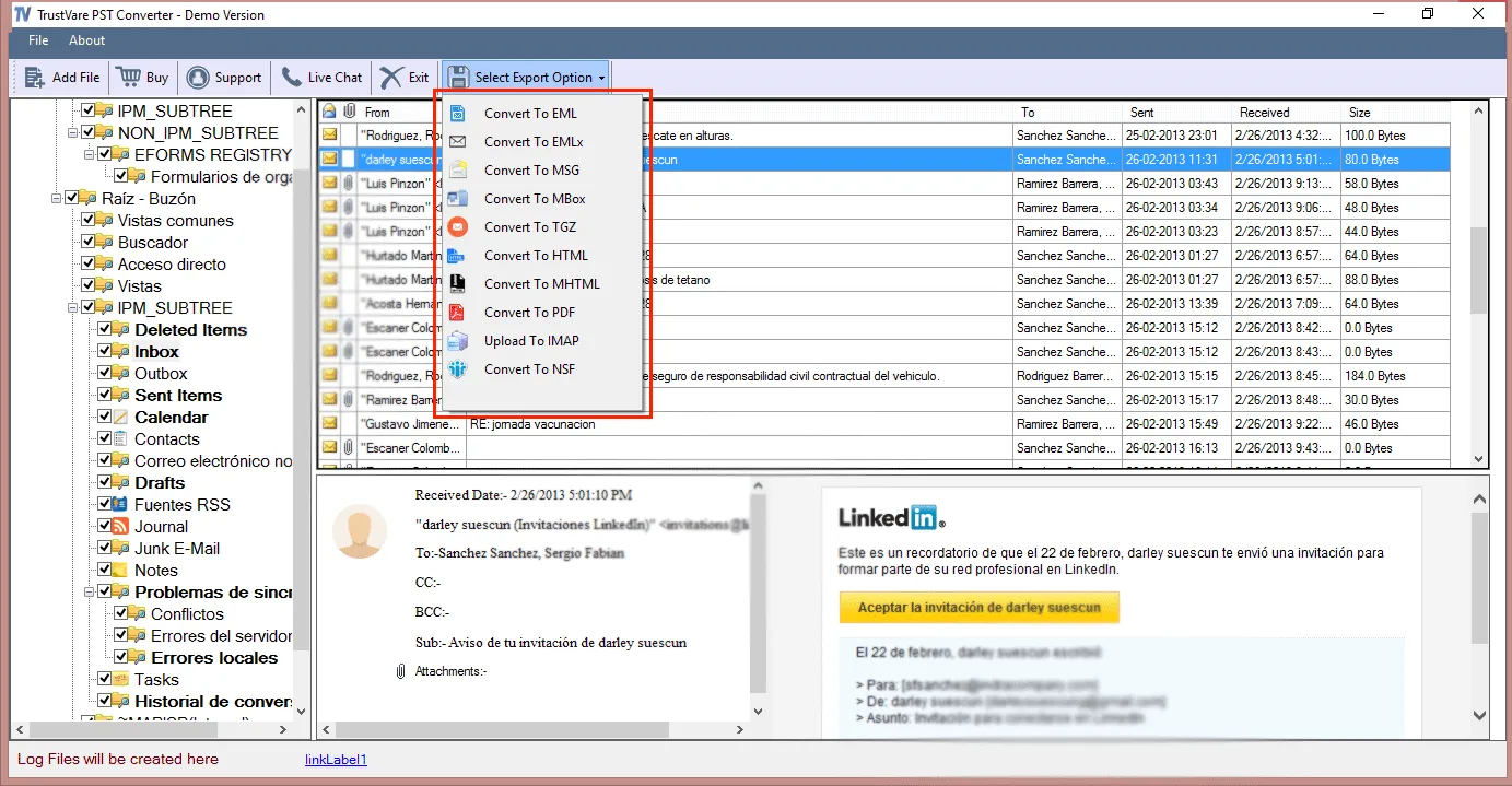 Transfrom PST to EML