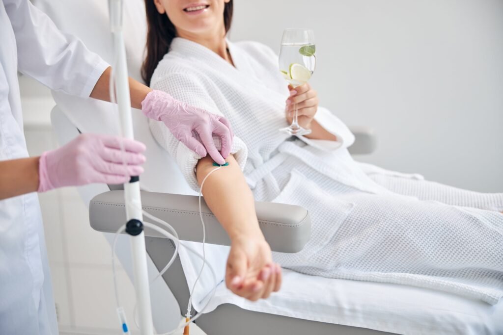 IV stands for intravenous, meaning fluids are delivered directly into your veins. These iv drips can contain water, vitamins, and minerals. They bypass your digestive system, allowing for rapid absorption.