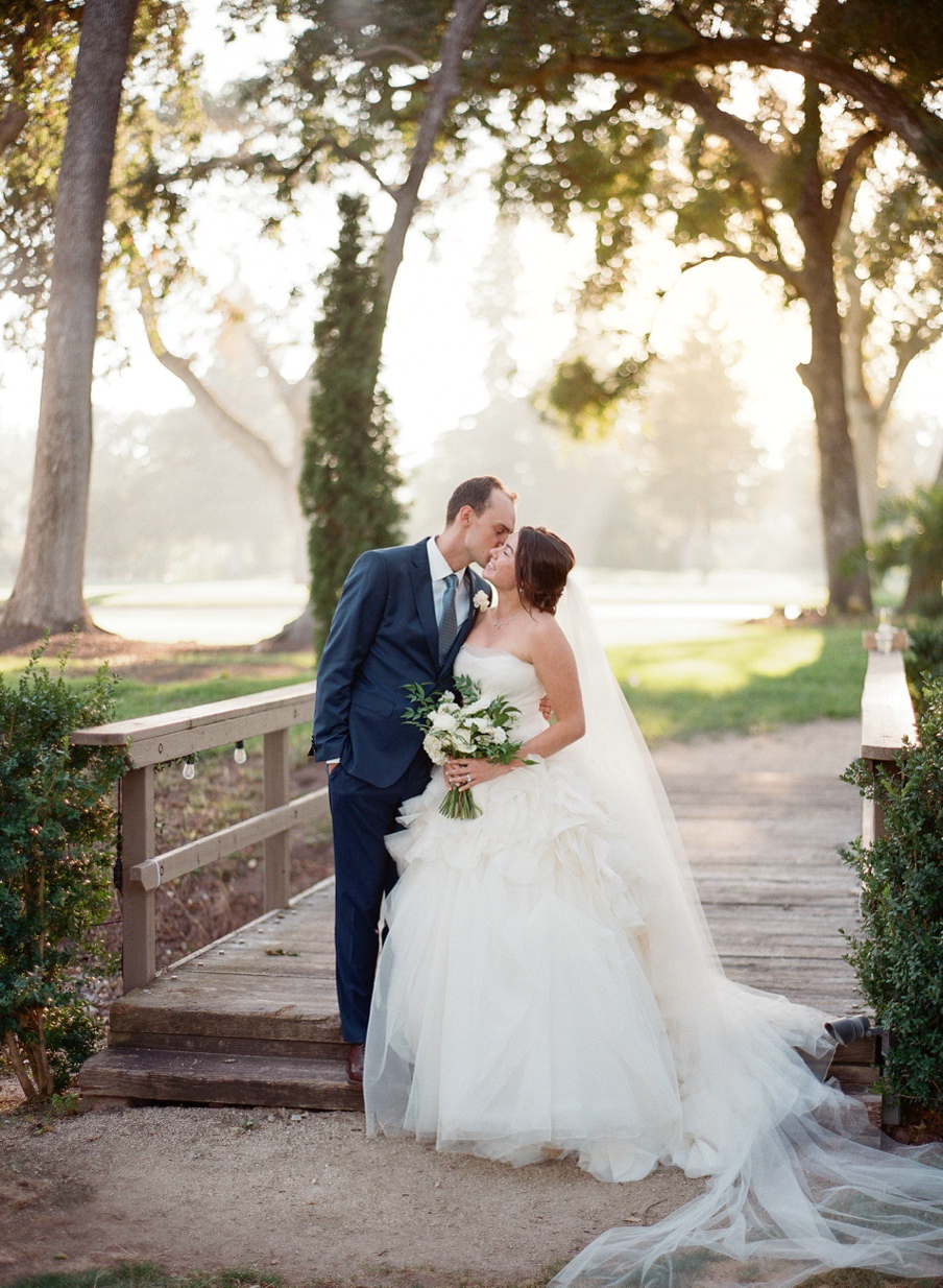 A beautiful couple embracing on their wedding day in Napa Valley