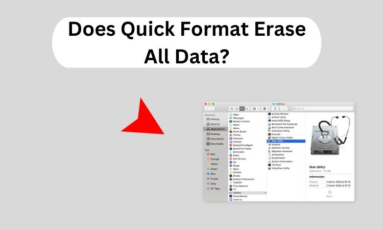 does quick format erase all data