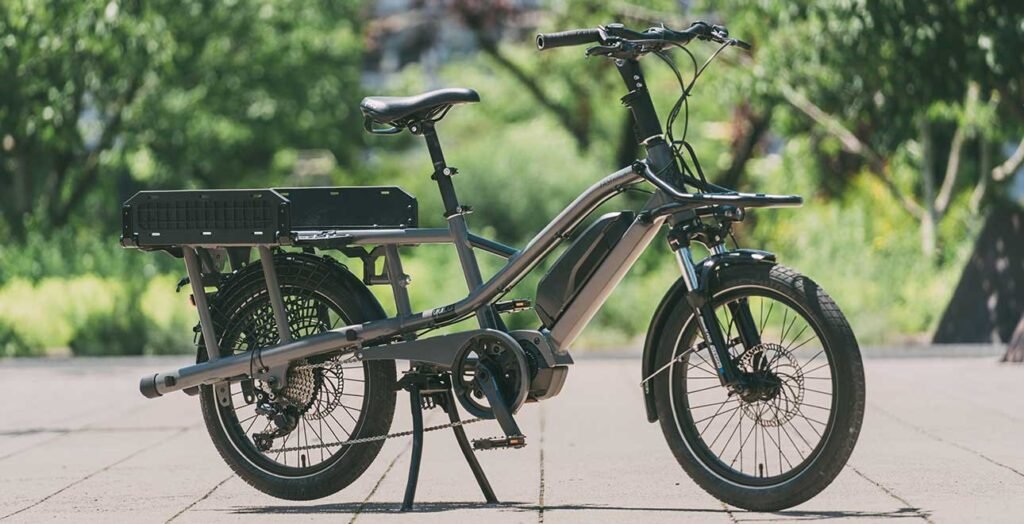 an e-bike parked on the street