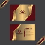 Elevate Your Brand with Custom Printing Gold and Red Luxury Business Cards