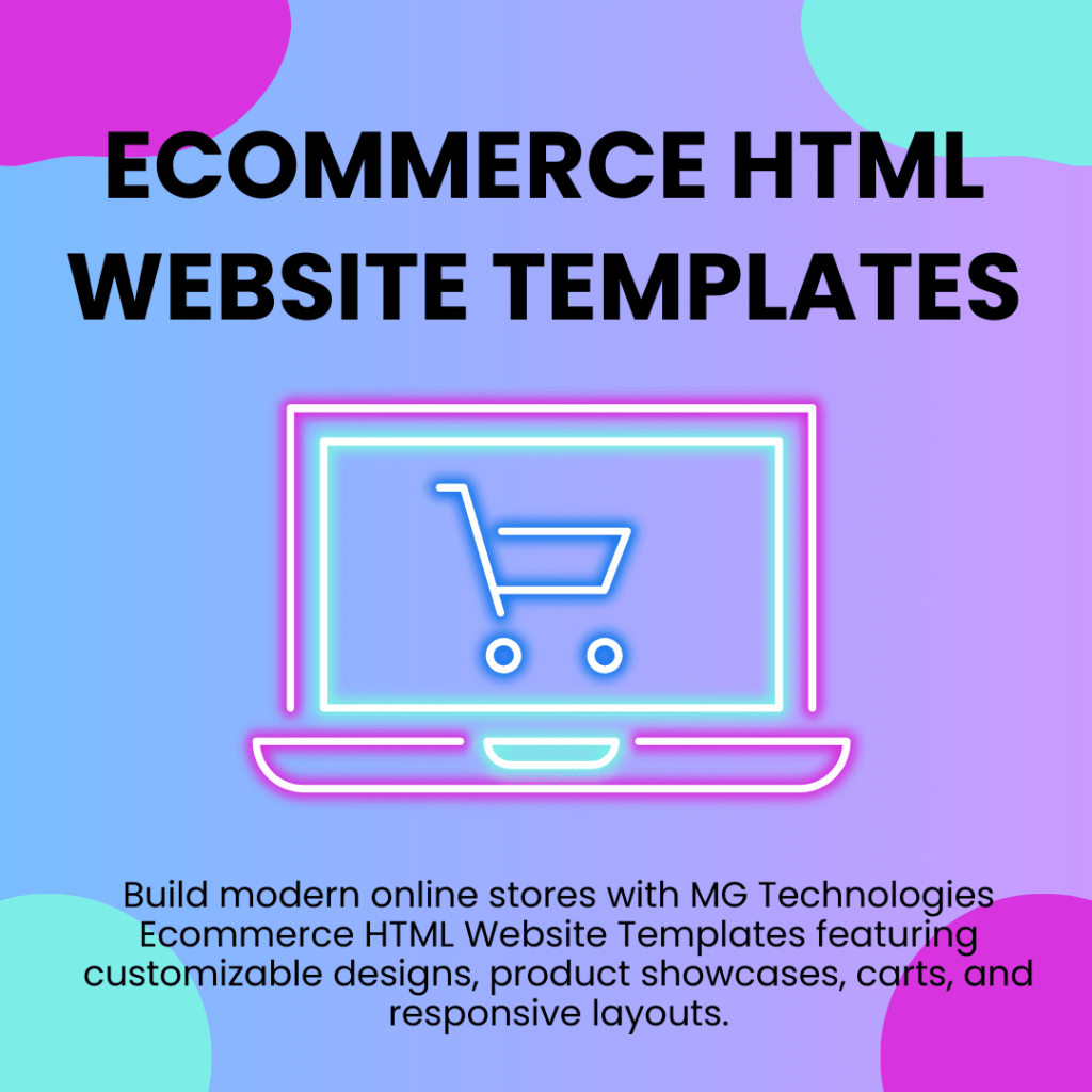 Ecommerce HTML website templates