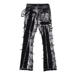 Black-Multi-Layered-Pleated-Chain-Stacked-Jeans-300x300