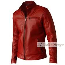 red leather jacket