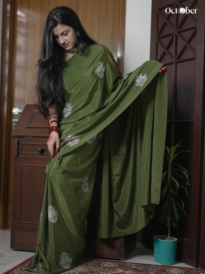 embroidered saree