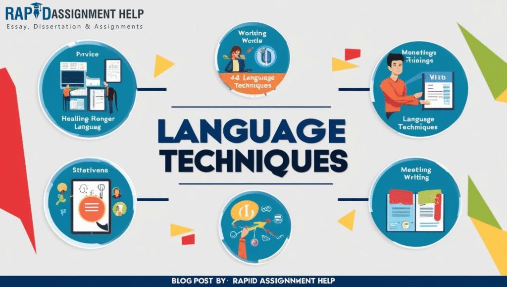 Infographic of essential English language techniques in 2025