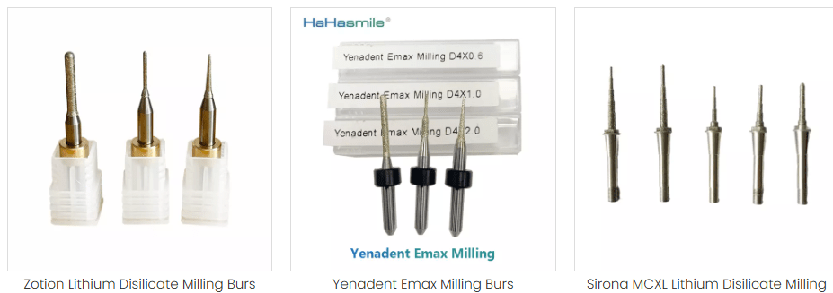 Dental milling burs