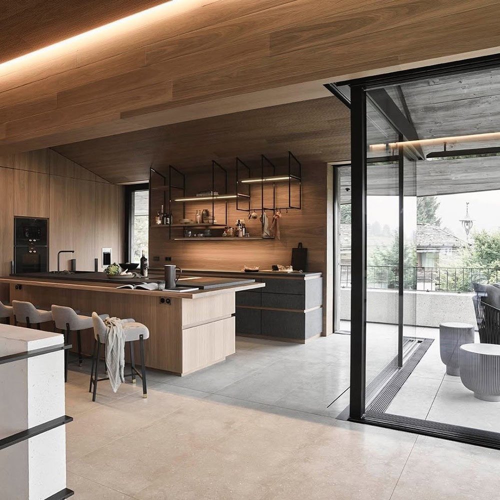 Natural stone floor tiles