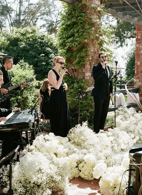 A band playing at an event planned by a Houston wedding coordinator