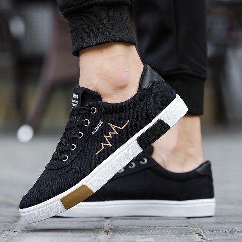 black shoes men's sneakers