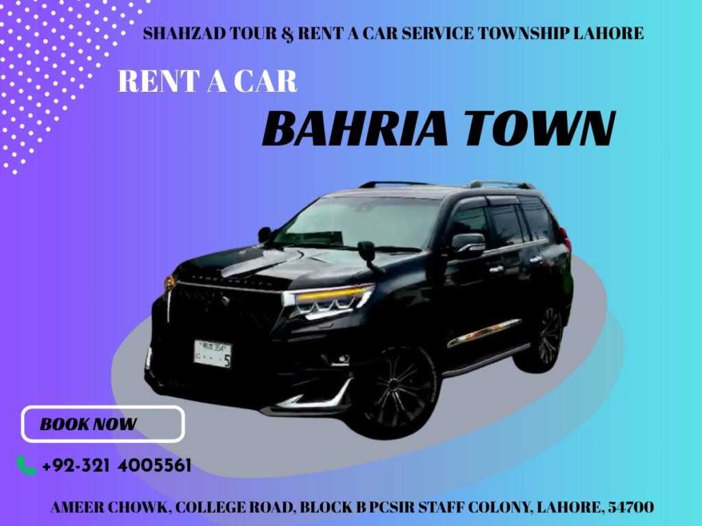 Rent a Car Bahria Town Lahore