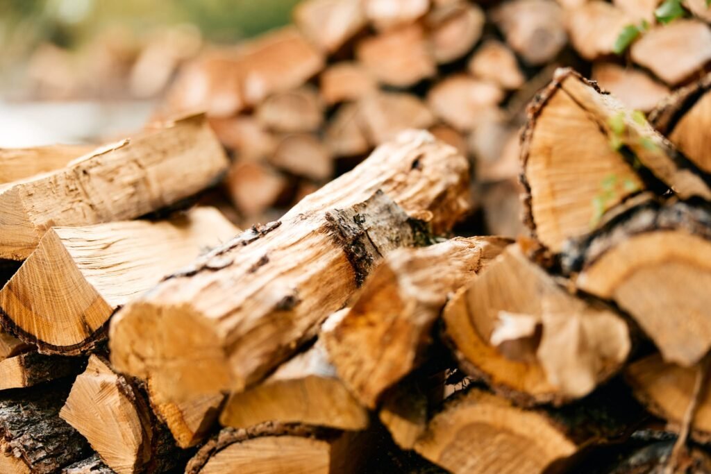 Hardwood firewood near me with eco-friendly fire starters for camping